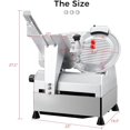 thumbnail image 3 of Litake 12" Premium Alloy Steel Blade Meat Slicer,Automatic Sharpener,800W for Commercial Deli Slicer with 0-18mm Adjustable Thickness for Cheese Bread Slicer,750 Pounds Per Hour, 3 of 6