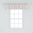 thumbnail image 2 of Ambesonne Heart Window Valance, Repetitive Love Romance Art, 54" X 12", Ruby Pale Blue White, 2 of 3
