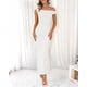 thumbnail image 4 of Vestido largo BTFBM para mujer, verano 2025, con abertura fruncida en un solo hombro, 4 of 7