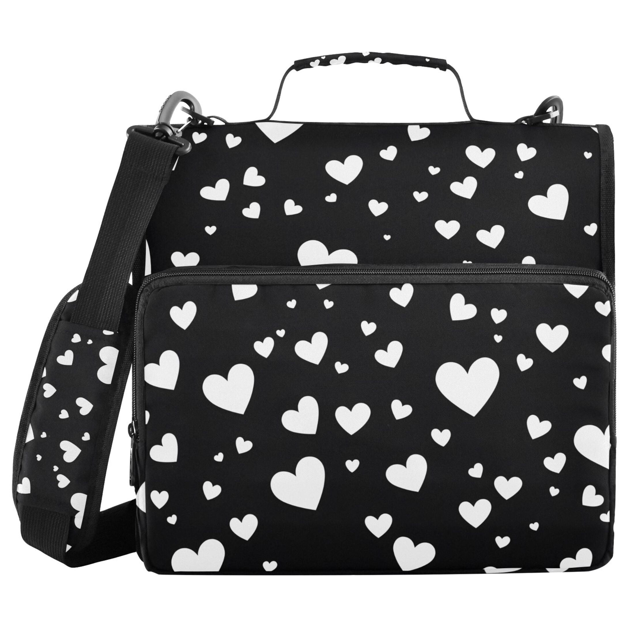 ALAZA Zipper Binder Hearts-a1 3 Ring Trapper Keeper File Folder Organizer Bag