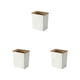thumbnail image 3 of Cesto de Basura Billuyoard Tapa de Bambú Estilo Nórdico Blanco Delgado Tamaño S, 3 of 6