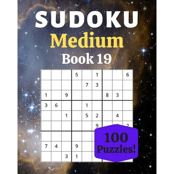 Sudoku Medium Book 19: 100 Sudoku for Adults - Large Print - Medium Difficulty - Solutions at the End - 8'' x 10'' (Paperback)(Large Print)