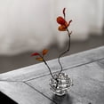 thumbnail image 6 of Clear Glass Flower Frog for Vases, 2.8 Inch Hand Blown Irregular Twisted Floral Stem Holder, Modern Aesthetic Flower Arrangement Holder Art for Home Office Table Decor - Large, 6 of 8