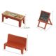 thumbnail image 2 of Mesa de cerdo para aula, pizarra, casa de juegos para niños, juego de decoración de juguetes, 2 of 3