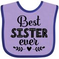 thumbnail image 3 of Inktastic Best Sister Ever Gift Girls Baby Bib, 3 of 4