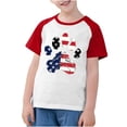 thumbnail image 3 of CFLVAEK T-Shirts du 4 Juillet pour Enfants, T-Shirts Graphiques avec Drapeau Américain, Manches Raglan Courtes, T-Shirts Patriotiques, Hauts à Col Rond pour la Fête de l'Indépendance, 5 Ans, 3 of 8