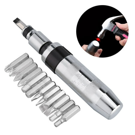 Hand Impact Driver Set Screw Remover Tightener Reversible,14Pcs 1/2 Inch Screwdriver