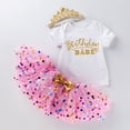 thumbnail image 5 of MUXiin Baby Girl 1st Birthday TuTu Skirt Set Long Sleeve Romper First Easter Smash Cake Outfits Party Dress Set, 5 of 5