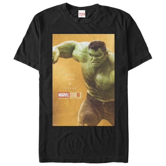 Men's Marvel 10 Years Anniversary Hulk Graphic Tee Black 2X Large