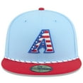 thumbnail image 2 of Men's New Era Light Blue/Red Arizona Diamondbacks 2025 Fourth of July 59FIFTY Fitted Hat, 2 of 5