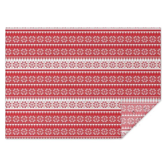Red Christmas Geometric Snowflake Pattern Rectangle Tablecloth 60"x84",Waterproof Polyester Rectangle Table Cloth, Wipeable Spillproof Polyester Tablecloth for Dining, Camping, Indoor and Outdoor