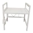 thumbnail image 1 of Luzkey Extendable Microwave Oven Rack Bakers Rack Heavy Duty 1 Layer Toaster Shelf Utensils Storage for Cafe Dining Room Home Pantry White, 1 of 8