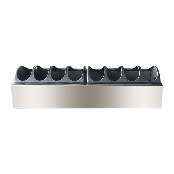 Poultry Feeder Trough Metal Feeding Tray Bird Container Weatherproof Multi Hole Design for Chickens and Ducks