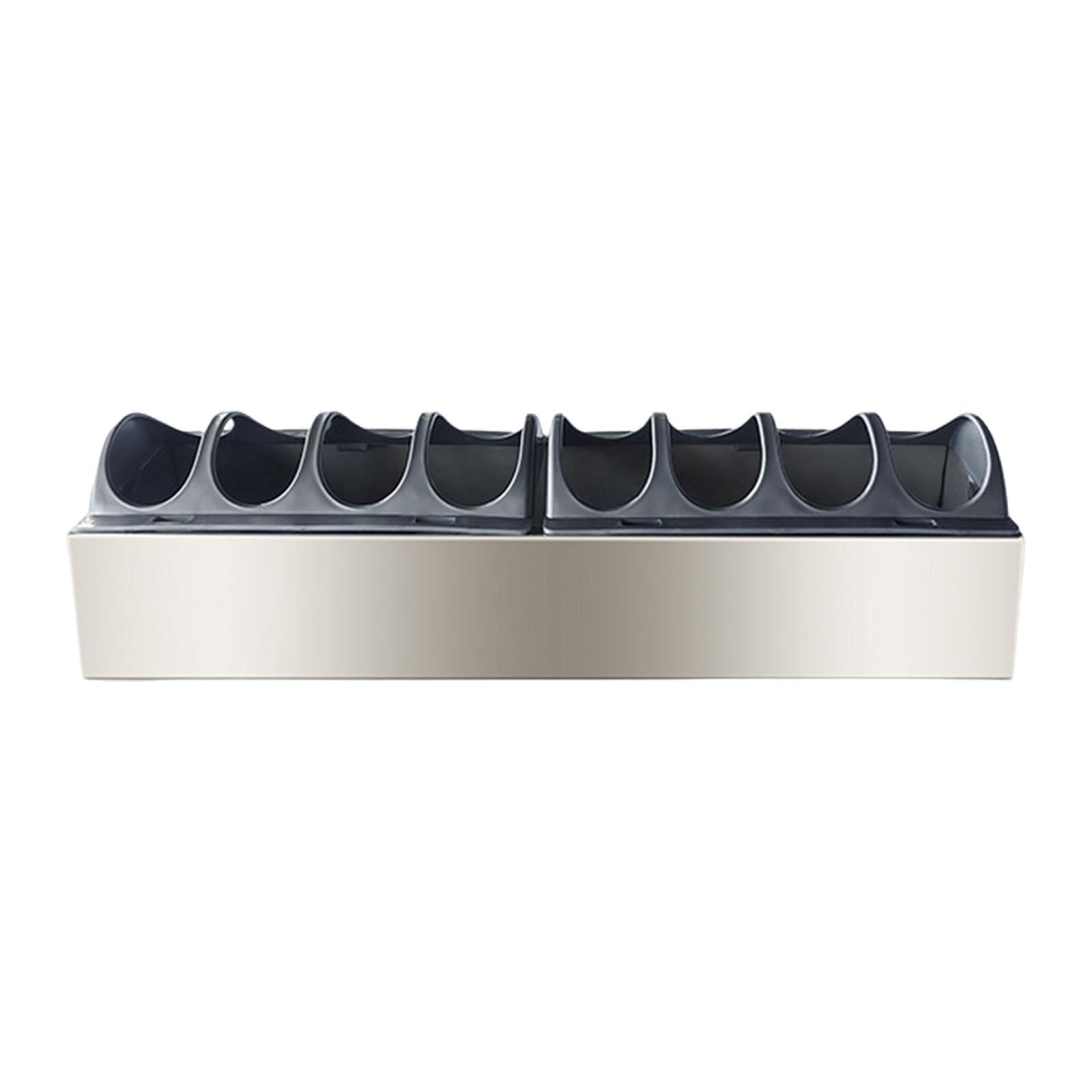 Fzaqwen Poultry Feeder Trough Poultry Feeding Tray Container Stainless Steel Lightweight 40cmx10cm