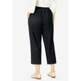 thumbnail image 2 of Woman Within Plus Size Petite 7-Day Elastic-Waist Pull-On Cotton Denim Capri Jeans, 2 of 5