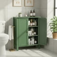 thumbnail image 2 of Ktaxon Bathroom Floor Cabinet Storage with 2 Doors and Adjustable Shelves, Green, 2 of 23