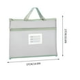 thumbnail image 3 of FeiFu Large Zipper Pouch with Handle Pocket Waterproof File Bag, A4 Foldable Document Storage Bag for Office Carrying Paper Files Books Filing Folder Travel Green, 3 of 5