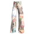 thumbnail image 4 of YUANGUANST Women's Wide Leg Pants Women's Easter Bunny Egg Print Plus Size Wide Leg Pants Business Work Casual Pants, 4 of 4