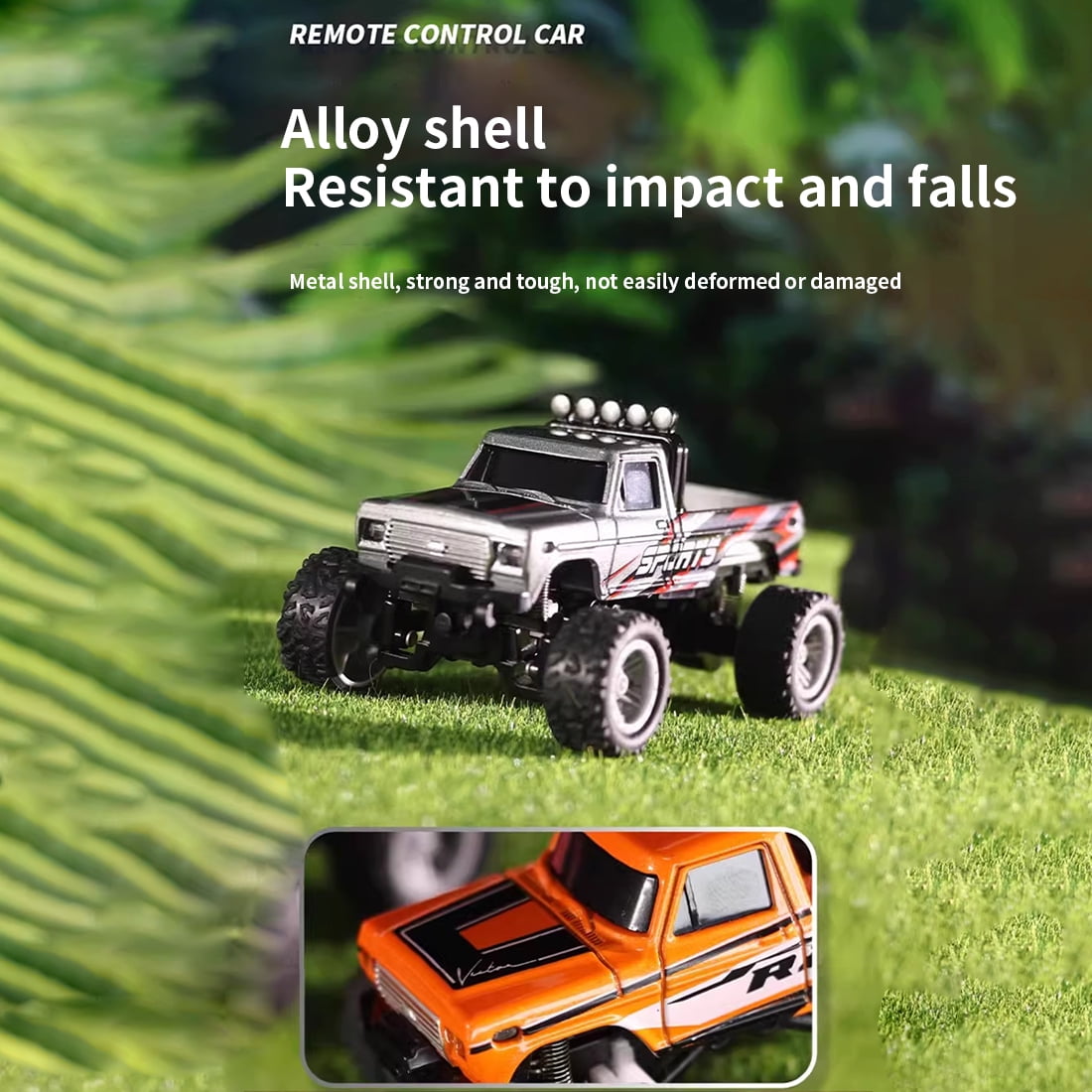 1/64 Mini RC Car, 2.4GHz Proportional Alloy Remote Control Car with 3-Speed Adjustment, Multi-Player Anti-Interference System & Precise Steering – Fun Mini Desktop Toy for Adults