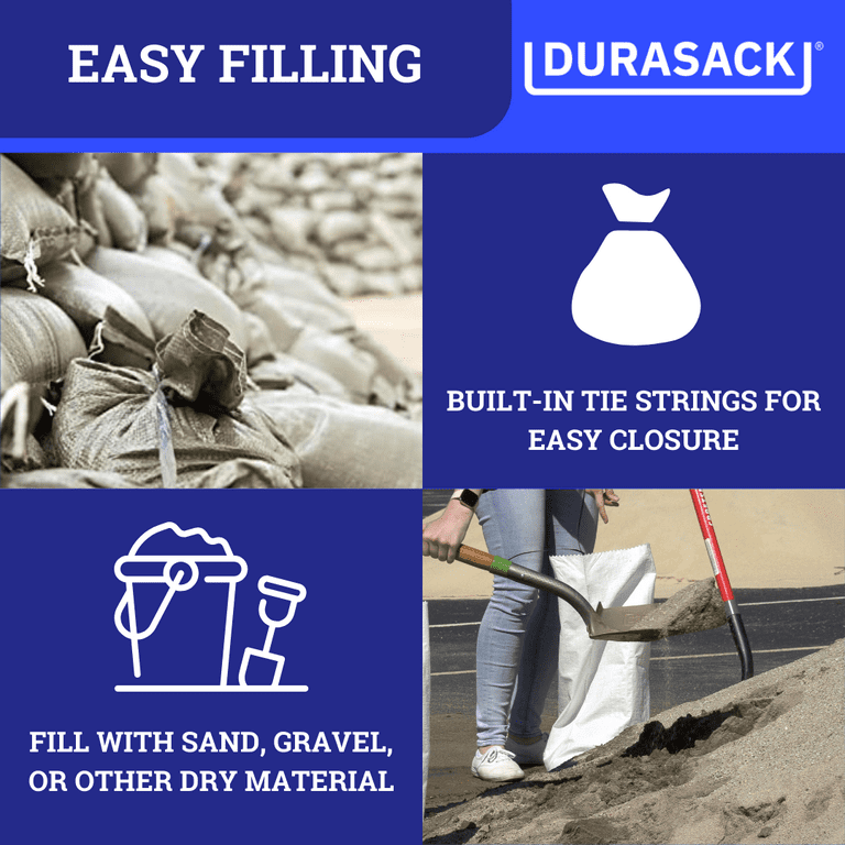 DuraSack Sand-Bag 25-Pack 50-lb Capacity Woven Polypropylene Sand-Bag in  the Sand Bags department at