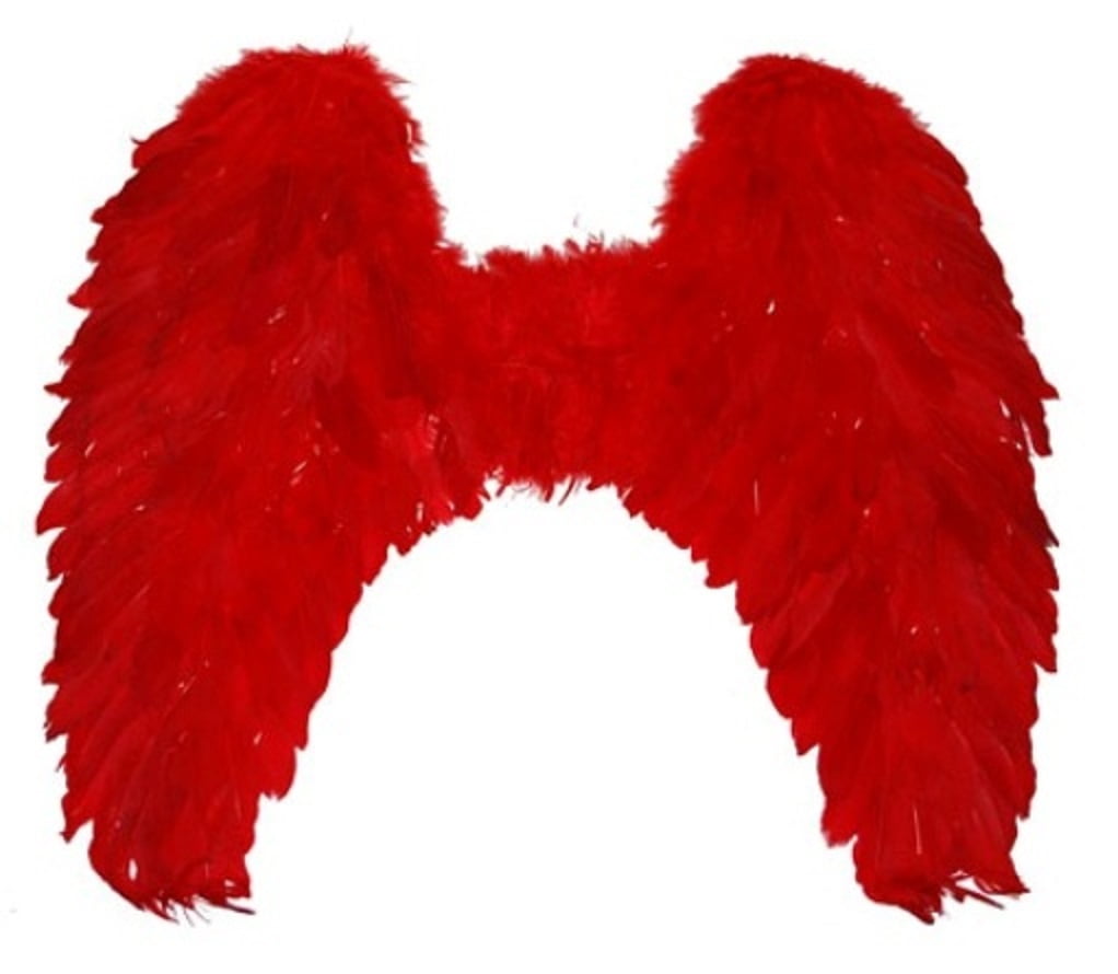 Red Feather Angel Wings Large