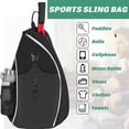 thumbnail image 5 of Slim Badminton Racket Bag, Adjustable Shoulder Crossbody Tennis Backpack for Outdoor Sports Training, 5 of 8