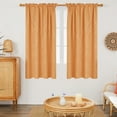 thumbnail image 5 of Deconovo Halloween Blackout Curtains Rod Pocket Sliver Printed Wave Lines with Dots Window Drapes for Bedroom 52W x 63L Orange Flame 2 Panels, 5 of 8