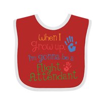 Inktastic Flight Attendant Future Boys or Girls Baby Bib