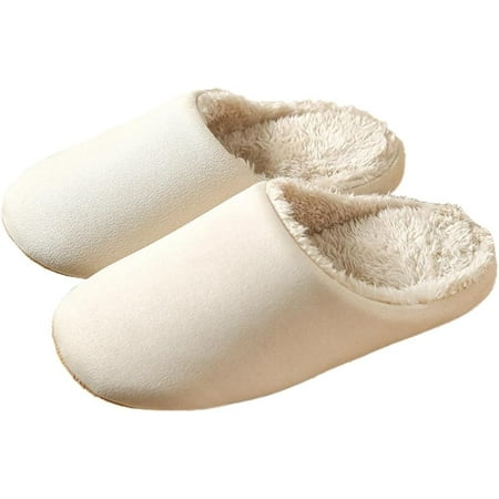 

Womens Soft Plush Lined Cozy Non Slip Indoor Soft Slipper with Solid Tone House Slippers Indoor Creative Gifts for Women Mom Girlfriend