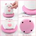 thumbnail image 2 of Luz nocturna para guardería para bebé, regulable en 3 direcciones, pequeña, luz nocturna recargable para dormitorio de niños, baño, pasillo, blanco cálido, 2 of 5