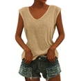 thumbnail image 1 of Camiseta básica holgada con mangas casquillo para mujer - Top informal con cuello en V - Poliéster/rayón/spandex - S-XXL - Varios colores para el día a día, 1 of 3