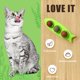 thumbnail image 1 of 2 juguetes de bolas de hierba, juguete interactivo para gatos (3 en 1-verde) ER, 1 of 5