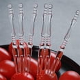 thumbnail image 7 of 200 Pcsm Clear Fruit Fork Picks,Happon Mini Cake Forks Appetizer Forks Dessert Cocktail Forks,Plastic Fruit Forks for Cake Sticks Party Food Dessert Weddings and Other Daily Events, 7 of 7