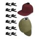 thumbnail image 3 of 1/10 piezas de ganchos adhesivos para sombreros, organizador de gorras para puerta, pared, armario, almacenamiento, 10, negro, 3 of 5