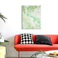 thumbnail image 4 of Rateoe Green And Gold Abstract Marble Pattern Decorative Picture – Unique Modern Wall Art, Ready-to-Hang Canvas Print for Home (Vertical), 4 of 6