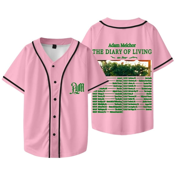 Adam Melchor The Journal Of Living Tour Merch Veste de Baseball Tee Unisexe T-shirts à Manches Courtes, Style 6,S