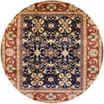 thumbnail image 1 of Ahgly Company Machine Washable Indoor Round Industrial Modern Saffron Red Area Rugs, 3' Round, 1 of 7