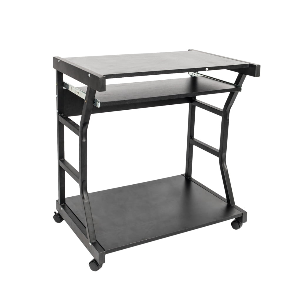 Lowestbest Removable Side Computer Table, Moveable Four-wheel Computer Desk, Black Lowestbest Removable Side Computer Table, Moveable Four-wheel Computer Desk, Black