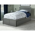 thumbnail image 3 of Nantucket Platform Bed with Flat Panel Foot Board and Twin Size Urban Trundle Bed, Multiple Sizes, Multiple Colors, 3 of 8