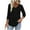 Black-02, variant on Mittory Women Summer 3/4 Length Sleeve Tops Dressy Casual Pleated Blouses V Neck Tee Shirts