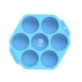 thumbnail image 3 of Baking Mold Hexagon 7 Grids Cake Mould Silicone Mold ; Non-stick Chocolate Cooking Mold, Blue, 3 of 8