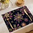 thumbnail image 4 of Christmas Placemats Set of 4, Snowflake Table Mats for Dining Table Holiday Decor, Heat Resistant Kitchen Table Setting for Party(B), 4 of 5