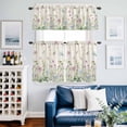 thumbnail image 2 of Vintage Flower Kitchen Curtains Sets for Windows 36 Inch Length, Botanical Wildflower Plant Country Daisy Rod Pocket Window Treatments Tier Curtains and Valances Set for Bedroom/Bathroom, 2 of 8
