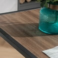 thumbnail image 3 of 3 Pieces Bistro Table Set, Counter Height bar Table Set with 2 Upholstered Stools, Modern Small Pub Table and Chairs Set, Compact Kitchen Dining Table Set, 37.8 x 22.8 x 34.7 inch, JA2692, 3 of 8