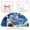 thumbnail image 4 of Yiaed Vintage Starry Sky Shark Print Christmas Tree Skirt , Tree SkirtsTree Mat for Christmas Winter Holiday Indoor Decorations-36", 4 of 7