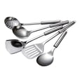 thumbnail image 1 of Juego de 5 utensilios de cocina antiadherentes con orificio para colgar. Caja de regalo negra, 1 of 9