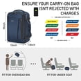 thumbnail image 3 of Mochila de viaje ECOHUB Spirit Airlines Carry On 30L Azul, 3 of 8