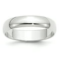 thumbnail image 1 of 14K Or Blanc 5mm Poids Léger Demi-Rond Taille de la Bande 11, 1 of 3