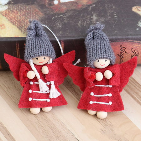 Christmas Tree Decoration Elf Dolls Christmas Knitting Plush Pendant Doll Toy New Year Kids Gift Home Party Xmas