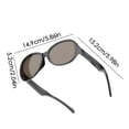thumbnail image 5 of Shakven Gafas con parlantes,Gafas de sol con audio para hombres,Gafas de audio polarizadas ligeras | Gafas de sol inalámbricas con control de voz, gafas de sol con protección UV con micrófono y, 5 of 5